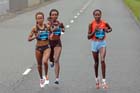 Meseret Defar, Tirunesh Dibaba and Priscah Jeptoo in the BUPA Great North Run.